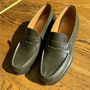 JM Weston Olive 180 Loafers